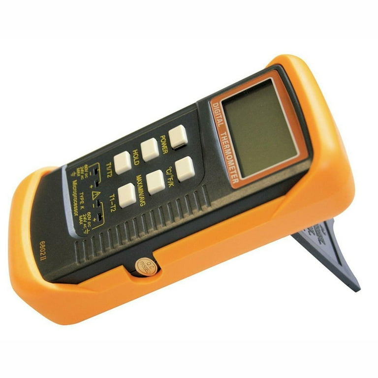 K Type Thermometer Thermocouple Dual Channel 2 Sensors & Probe Test-Meters