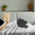thumbnail image 3 of Adventure Soft Flannel Fleece Blanket, Black Silhouette of a Wild Bear Zoo Animal Nature Passion Hipster Design, Cozy Plush for Indoor and Outdoor Use, 50" x 60", Charcoal Grey White, by Ambesonne, 3 of 5