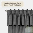 thumbnail image 4 of Juego de Cortinas ACHIM Claire 6 Piezas 140x213 cm Carbón, 4 of 6
