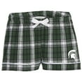 thumbnail image 2 of Women's Boxercraft Green Michigan State Spartans Flannel Shorts, 2 of 3