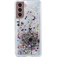 thumbnail image 3 of Case for Samsung Galaxy S23, Galaxy S23 Case Cute Pink Glitter Luxury Sparkle Liquid for Girls Women Quicksand Clear Soft TPU Protective Phone Case for Samsung Galaxy S23 Dandelion, 3 of 12