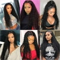 thumbnail image 7 of Jerry Curly Human Hair 3 Bundles with 4x4 Lace Closure Pre-Plucked 100% Unprocessed Brazilian Hair Weave Bundles Natural Black Color: 18"20"22"+ Closure 18", 7 of 7