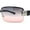 Silver Black Pink, variant on Old School Rimless Narrow Rectangle 90s Designer Shade Sunglasses Silver Black Pink