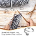 thumbnail image 3 of Knitting Crochet Loop Ring for Fingers, Adjustable Crochet Tension Ring, Metal Open Yarn Guide Finger Holders, Knitting Thimbles for Crochet (4 Pack - Single Silver), 3 of 5