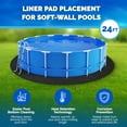 thumbnail image 3 of Swimline Hydrotools Above Ground Round Liner Pad, Pool Protector Mat, 24 Ft, 3 of 7
