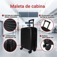thumbnail image 2 of Maleta de Mano 20'' Rígida con 4 Ruedas Swissmobility negro 20, 2 of 6