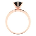 thumbnail image 4 of 1.5 ct Round Cut Natural Onyx Solitaire Engagement Ring for Women in 18K Rose Gold, 4 of 5