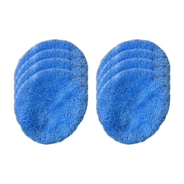 Almohadillas de reemplazo de 8 piezas para la limpieza de ventanas robot reutilizable, tela de limpieza, almohadilla de limpieza universal fácil de azul