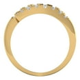 thumbnail image 4 of 0.235 ctw Wedding Band for Women - 18K Yellow Gold Simulated Diamond Stackable Eternity Ring, 4 of 7