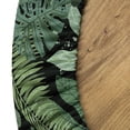 thumbnail image 5 of Ambesonne Tropical Fitted Round Tablecloth, Nature Exotic Leaves Art, 40"- 44" Diameter, Fern Green Black, 5 of 5