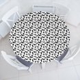 thumbnail image 3 of Ambesonne Dog Lover Fitted Round Tablecloth, Monochorme Canine, 36"- 40" Diameter, Black White, 3 of 5