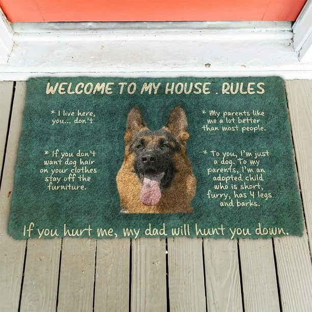 German shepherd top door mat