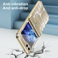 thumbnail image 4 of ELEHOLD Plating Clear Case for Samsung Galaxy Z Flip 5,Clear Back PC Plating Bumper for Women Men Hybrid Shockproof Full Body Hinge Protective Case for Samsung Galaxy Z Flip 5,Gold, 4 of 7
