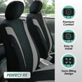 thumbnail image 2 of FH Group Cosmopolitan Flat Cloth Car Seat Covers Fit For Car Truck SUV Van - Front Row, 2 of 7