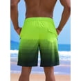 thumbnail image 2 of APTRO Mens Swim Trunks 9 inch Bathing Suit With Zipper Pockets Quick Dry Mesh Liner Swim Shorts Board Shorts Swimsuit Beach Shorts Grid Green 01 2XL, 2 of 7