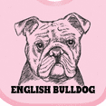 thumbnail image 4 of Inktastic English Bulldog Sketch Portrait with Dog Breed Name Boys or Girls Baby Bib, 4 of 4