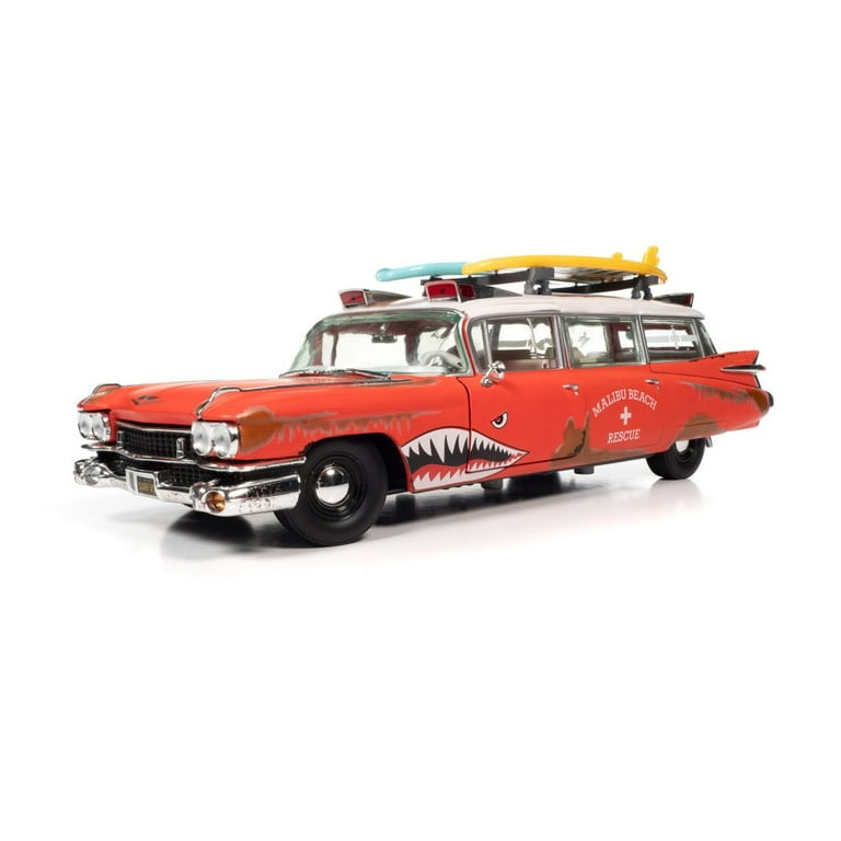 1959 Cadillac Eldorado Ambulance (Weathered), Red - Auto World