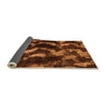 thumbnail image 2 of Ahgly Company Indoor Square Abstract Orange Modern Area Rugs, 4' Square, 2 of 4