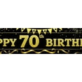 thumbnail image 4 of Glittery Golden Happy 70th Birthday Banner with Balloons Streamers and Stars Background Decoration for Birthday Party Celebrations Photography Props Party Supplies, 4 of 7