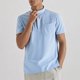 thumbnail image 1 of Blusas y camisas de manga corta y cuello redondo para hombre, blusas informales holgadas de color liso con botones y bolsillos, blusas de manga corta y cuello redondo para hombre, blusas de poliéster, 1 of 6