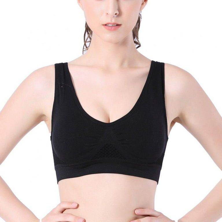 Women Seamless Plus Size Sport Bra Wireless Soft Comfort Gym Yoga Top Vest  M-6XL