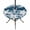 Navy,White,Blue, variant on Round Outdoor Tablecloth with Umbrella Hole and Zipper, Coastal Starfish Tablecloth with Elastic Waterproof, Vintage Country Ocean Life Tie-dye Brown Patio Table Covers for 36" - 44" Pool Tables