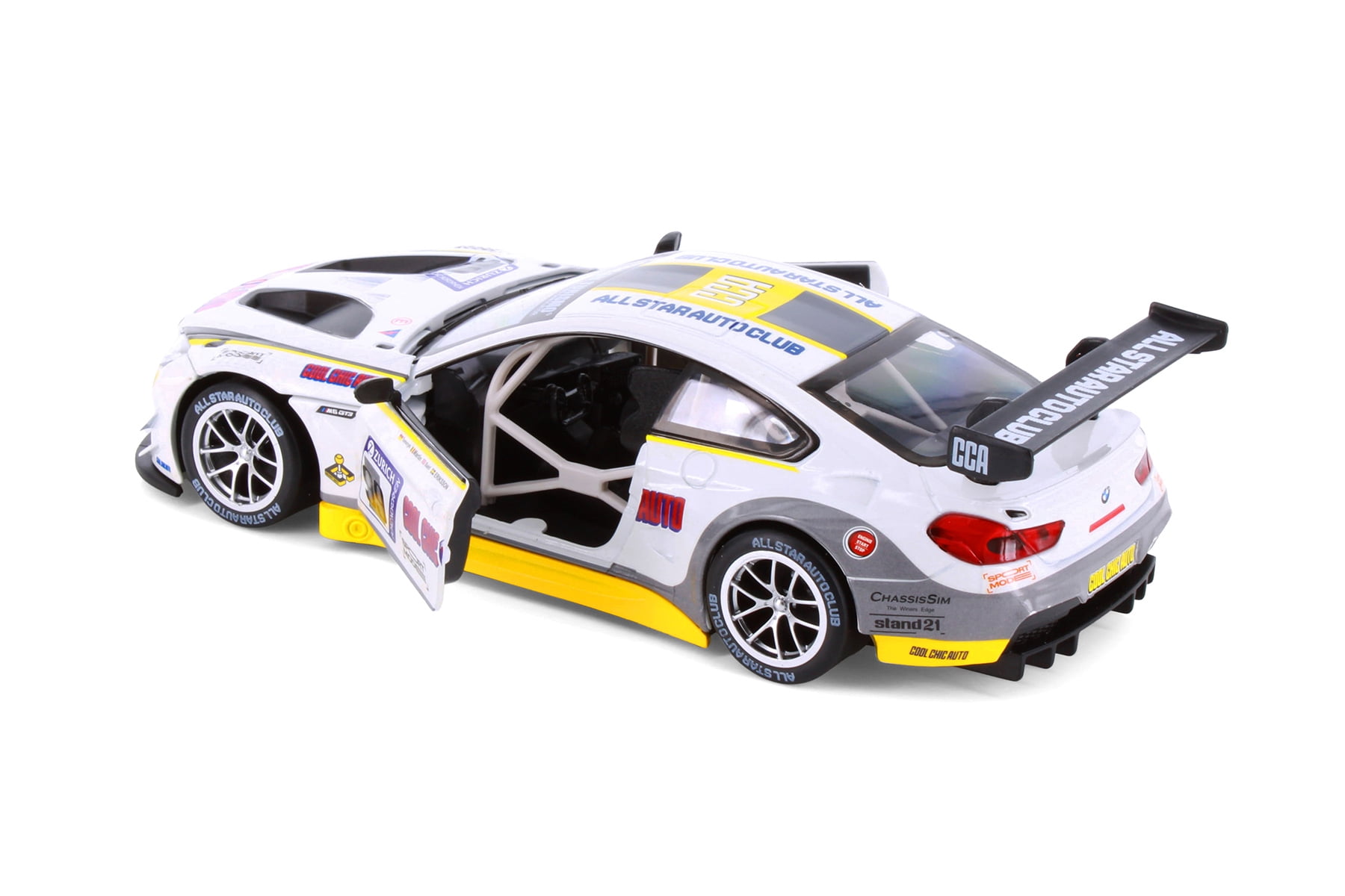 BMW M6 GT3 MCC #99, White - Showcasts 68178D - 1/24 Scale Diecast Model Car