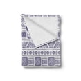 thumbnail image 2 of Tribal Soft Flannel Fleece Throw Blanket, Mexican Pattern with Geometric Forms Vintage Boho Artwork Design Print, Cozy Plush for Indoor and Outdoor Use, 60" x 80", Mauve White, by Ambesonne, 2 of 6