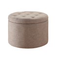 thumbnail image 4 of Convenience Concepts Designs4Comfort Round Ottoman in Beige Fabric, 4 of 5