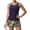 Dark Green, variant on Women's Tropical Hawaiian Tankini Swimsuits Tummy Control Two Piece Bathing Suits Blouson and Bottom 2 Piece Bathing Suits