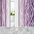 thumbnail image 4 of 2 Panels Purple Blackout Curtain for Bedroom,Abstract Geometric Grommet Window Drapes for Living Room,52x84 Inch, 4 of 7