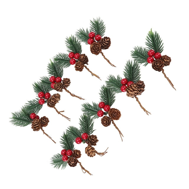 Décorations de Noël, Pomme de Pin Finition Soignée 10 Pcs Pics de Noël pour Festival