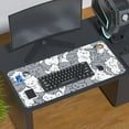 thumbnail image 6 of White and Gray Cats Large Gaming Mouse Pad for Desk,XL Big Mouse Pad Gaming Desk MatCute Mousepad Desk Pad with Non-Slip Base and Stitched Edge,Keyboard Mouse Mat for Home Office Work,31.5 x 11.8 in, 6 of 6