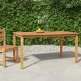 thumbnail image 1 of vidaXL Garden Dining Table 150x90x75 cm Solid Wood Teak, 1 of 4