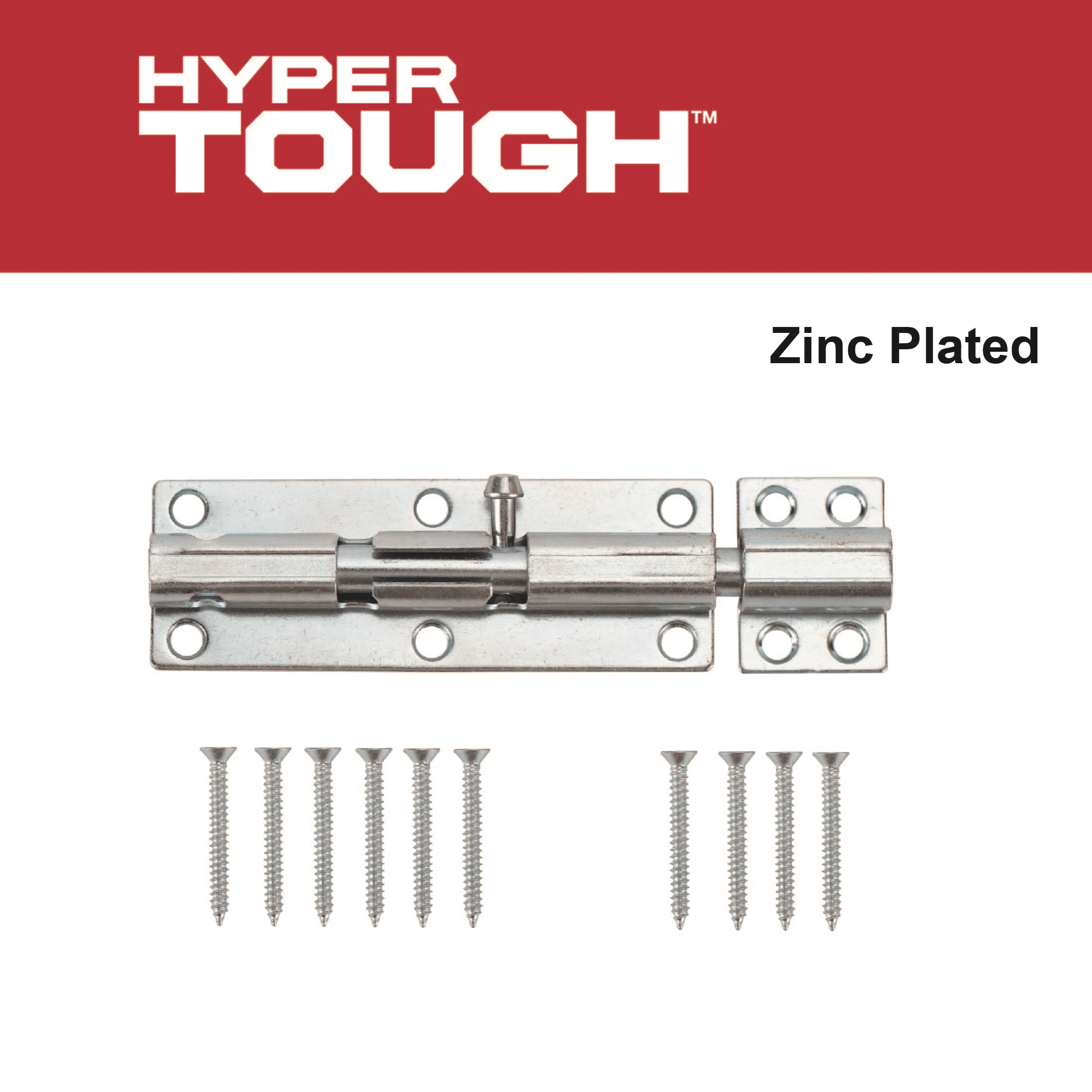 (3 pack) 6 in. Barrel Bolt, Zinc Plated, 1 Pack