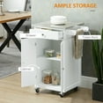 thumbnail image 4 of HOMCOM Kitchen Cart, Small Kitchen Island, Stainless Steel Utility Trolley, 4 of 10
