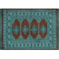 thumbnail image 1 of Ahgly Company Indoor Rectangle Southwestern Light Blue Country Area Rugs, 7' x 10', 1 of 4