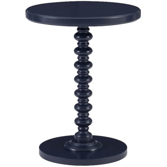 BOWERY HILL Modern/Contemporary Wood Spindle Side Table in Navy Blue