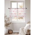 thumbnail image 3 of Valentine's Day Sheer Curtains 45 Inch Length 2 Panels Set Window Treatments, Valentines Pink Love Heart Romantic Rod Pocket Semi Curtains for Living Room/Bedroom/Kitchen Décor, 104"W x 45"L, 3 of 7