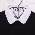 thumbnail image 4 of Cuello falso de algodón desmontable, blusa puntiaguda/redonda, suéter con cuello de camisa, Top con solapa, decoración de vestido Formal para mujer, 4 of 5