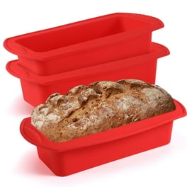 3 Pack Silicone Loaf Pans for Baking Bread Non Stick Baking Molds for Breads Cakes and Meatloaf Colors Vary Walmart