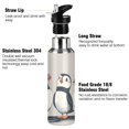 thumbnail image 3 of Yayeee 20oz Insulated Water Bottle Double Wall Stainless Steel with Flip Straw Lid, Cute Puffin, 3 of 7
