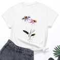 thumbnail image 3 of Womens Tops a Fashionable and Casual Round Neck Short Sleeved T Shirt with Letter Prints for Women, 3 of 3