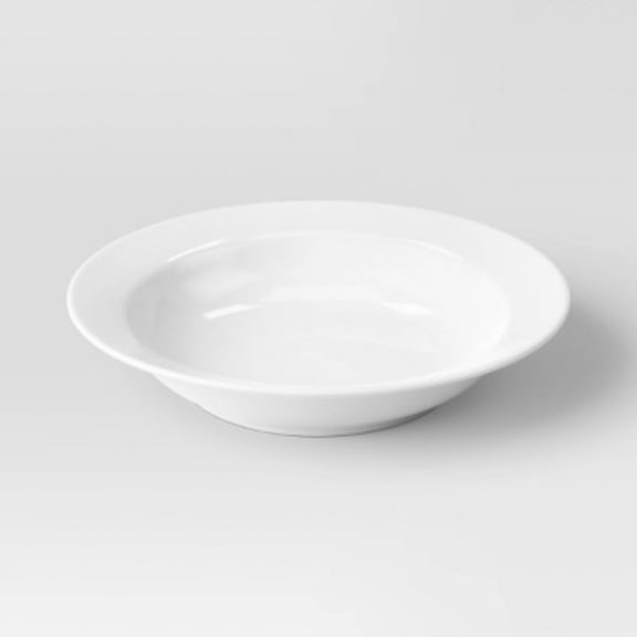 14.8 fl oz New Porcelain Round Rim Dinner Bowl White -