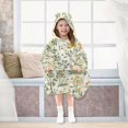 thumbnail image 7 of FORMRS Wearable Blanket Hoodie with Sleeves for Kids Cozy Flannel Sweatshirt, Watercolor Animals Pattern, 7 of 7