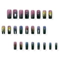 thumbnail image 4 of Halloween Dead Tree Branch Press On Nails Long Coffin 24Pcs, Gradient Purple Fake Nails with Gothic Bare Tree Design, Glossy Reusable False Nail Tips for Women, Dark Style Party Manicure Set, 4 of 6