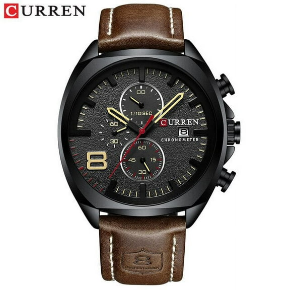Luxury Top Brand Curren Men's Watch Leather Strap Chronograph Sport Watches Mens Business Wristwatch Clock Waterproof 30 M 2019 - Quartz Wristwatches