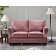 thumbnail image 3 of Uspridefurniture Feingold 2Pcs Velvet Living Room Set,Pink, 3 of 5