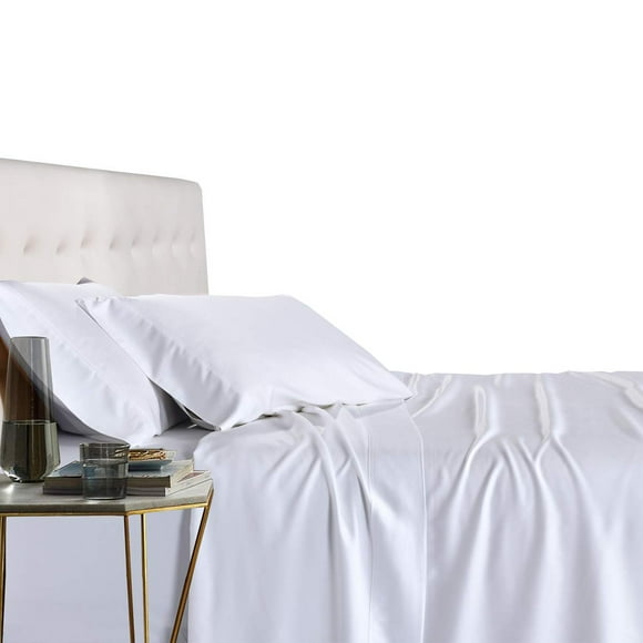 Royal Tradition Viscose from Bamboo Bed Sheets, Full, Solid White, Super Soft and Cool 4PC Sheet Set