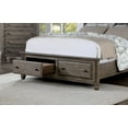thumbnail image 4 of Warm Gray Beautiful Wire-brushed Finish Bedroom 1pc California King Size Bed w Storage Drawers FB, 4 of 6